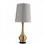 Benzara BM131738 LIA Contemporary Table Lamp, Gold Base With White Shade