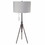 Benzara BM141703 Zaya Contemporary Style Floor Lamp, Brushed Steel