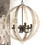 Benzara BM148635 Elegantly Framed Calder Wooden Chandelier