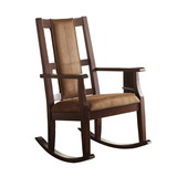 Benzara BM151939 Butsea Wooden Rocking Chair, Brown