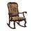 Benzara BM151942 Sharan Rocking Chair, Cherry Brown