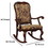 Benzara BM151942 Sharan Rocking Chair, Cherry Brown