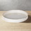 Benzara BM152860 Contemporary Round Glossy Plastic Tray, White