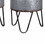 Benzara BM154147 Round Galvanized Metal Planters with Hairpin Legs, Gray and Black