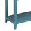 Benzara BM154249 2 Weave Front Drawer Wooden Console Table with Open Bottom Shelf, Blue