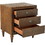 Benzara BM154528 3 Drawer Wooden Nightstand with Turned Tapered Legs, Brown