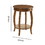 Benzara BM154575 1 Drawer Round Shape Wooden End Table with Cabriole Legs, Walnut Brown