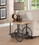 Benzara BM154587 Cart Design Wooden and Metal End Table with Bottom Shelf, Brown and Bronze
