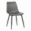 Benjara BM155599 Leatherette Dining Chair with Bucket Seat and Metal Legs, Gray and Black