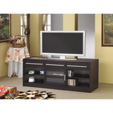 Benzara BM156145 Stylish TV Console with CONNECT-IT Power Drawer-RTA, Brown