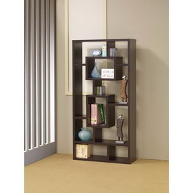 Benzara BM156231 Aesthetic Fine Looking Rectangular bookcase, Brown