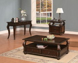 Benzara BM156753 2 Drawer Wooden Coffee Table with Bun Feet and Ring Pulls, Brown