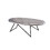 Benzara BM156781 15 Inch Oval Coffee Table with Irregular Metal Base, Gray