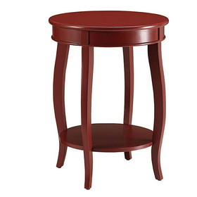 Benzara BM157289 Trendy Side Table, Red