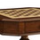 Benzara BM157305 31 Inch Chess Game Table With Clipped Corners, Brown