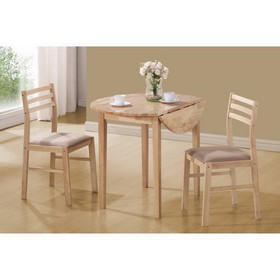 Benzara BM158093 Sophisticated 3 Piece Wooden Table And Chair Set, Brown