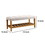 Benzara BM158808 Wooden Bench, Light Gray & Oak