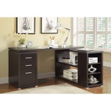 Benzara BM159069 Contemporary Style Wooden Office Desk, Brown