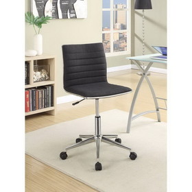 Benzara BM159080 Contemporary Mid-Back Desk Chair, Black