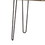 Benzara BM159111 Industrial Style Writing Desk With Hairpin Metal Legs, Brown