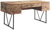 Benzara BM159114 Voguish Style Writing Desk With 4 Drawers, Brown
