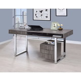 Benzara BM159200 Elegant Contemporary Style Wooden Writing Desk, Gray