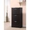 Benzara BM159257 Sophisticated Wooden Shoe Cabinet With 3 Drawers, Black
