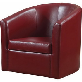 Benzara BM159276 Slickly Compact Accent Chair, Red