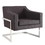 Benzara BM159299 Dapperly Styled Accent Chair, Gray