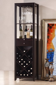 Benzara BM159993 Smart Looking Wine Cabinet, Espresso Brown