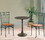 Benzara BM160759 Round Transitional MDF and Metal Bistro Dining Table, Bronze