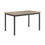 Benzara BM160786 Contemporary Metal Dining Table With Wooden Top, Gray & Black
