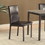 Benzara BM160787 Contemporary Upholstered Dining Chair with Full Back, Black, Set of 2