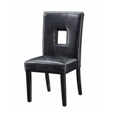 Benzara BM160857 Contemporary Dining Side Chair with Upholstered Seat and Back, Black, Set of 2