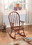 Benzara BM162981 Elegant Wooden Rocking Chair, Tobacco Brown