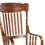 Benzara BM162982 11 Inch Seat Height Wood Kids Rocking Chair, Spindle Accents, Tobacco Brown