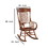 Benzara BM162982 11 Inch Seat Height Wood Kids Rocking Chair, Spindle Accents, Tobacco Brown