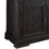 Benzara BM163021 Commodious Wooden Server, White Marble Top & Weathered Black