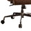 Benzara BM163560 Metal & Leather Executive Office Chair, Retro Brown