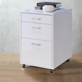Benzara BM163571 Modish File Cabinet, White