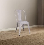 Benzara BM163593 Steel Side Chair (Set-2), Silver