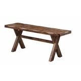 Benzara BM163719 Wooden Bench, Brown
