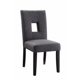 Benzara BM163726 Wooden Dining Side Chair, Gray & Black, Set of 2