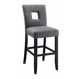 Benzara BM163728 Wooden Dining Counter Height Chair, Beige & Black, Set of 2