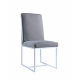 Benzara BM163738 Modern Floating Dining Side Chair, Gray, Set of 2