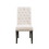 Benzara BM163742 Chic Wooden Dining Side Chair, Beige, Set of 2