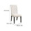 Benzara BM163742 Chic Wooden Dining Side Chair, Beige, Set of 2