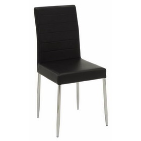 Benzara BM163760 Contemporary Dining Side Chair, Black, Set of 4