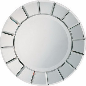 Benzara BM163912 Round Sun-Shape Accent Mirror, Silver