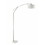 Benzara BM163930 Contemporary Over Arching Metal Floor Lamp, White And Silver